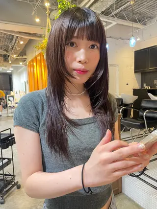 セミロング カラー レイヤー/似合わせ TAKUYAのヘアスタイル