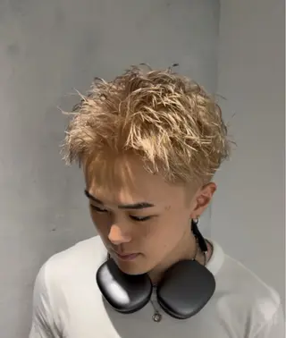 カラー メンズ 岡田/メンズ特化/パ ーマ&ショートのプロのヘアスタイル