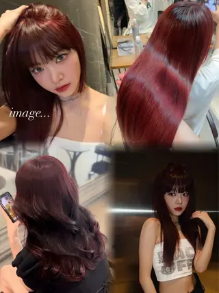 ロング カラー ヘアアレンジ 🎀ハイトーン・艶 カラー HANA🎀のヘアスタイル