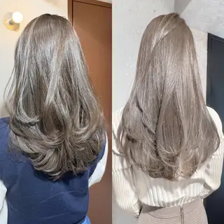 ミディアム カラー ブリーチなし/韓国風 /レイヤー/山口のヘアスタイル