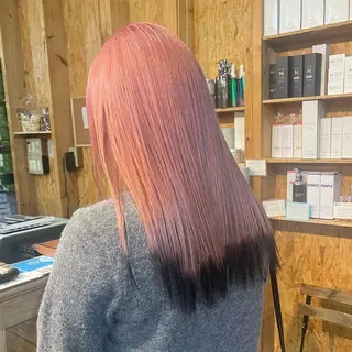 カラー まろみ暖色×ボブ ×chia🕯のヘアスタイル