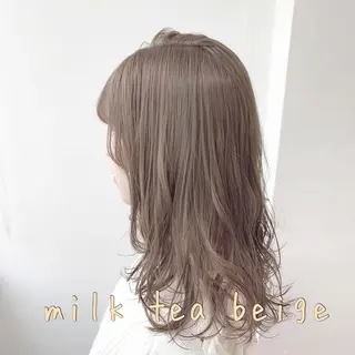 セミロング カラー 🩶透髪×モテ髪🩶 池袋SHE🏹🩶のヘアスタイル