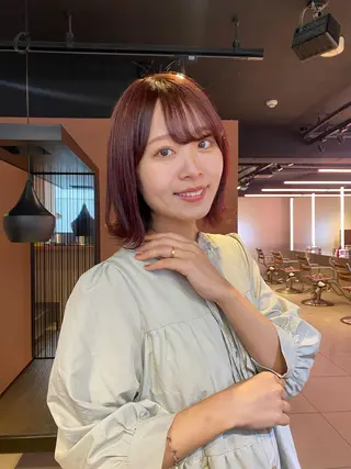 ミディアム カラー 優菜🎀メンズパーマ /ハイトーンカラーのヘアスタイル