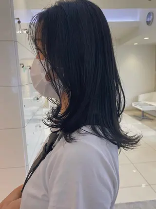 ミディアム カラー 田中 あかねのヘアスタイル