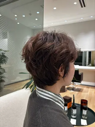 ショート 似合わせパーマ カラー/ゼンのヘアスタイル