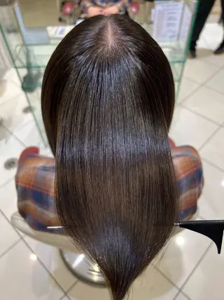 セミロング カラー パーマ 髪質改善×ハイトーン ✨倉持のヘアスタイル