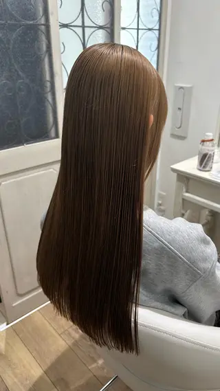 ミディアム カラー 似合わせ 顔周りYUUGAのヘアスタイル