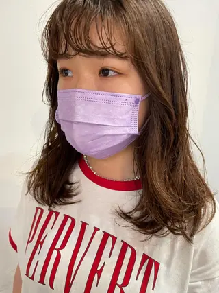 ミディアム カラー パーマ ヘアアレンジ satsuki 暖色・ブラウンカラーのヘアスタイル