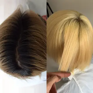 カラー ウルフ/レイヤー/ ブリーチカラーのヘアスタイル