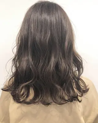 ロング カラー メンズ キッズ ネイル マツエク・マツパ 透明感カラー🤎 ゆりのヘアスタイル