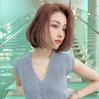 ミディアム カラー レイヤー|縮毛矯正 |韓国ボブ|岡田洸太のヘアスタイル