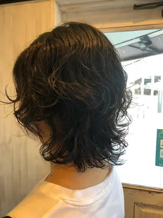 ミディアム パーマ 浅香山✨美髪✨ やまもとあきこのヘアスタイル