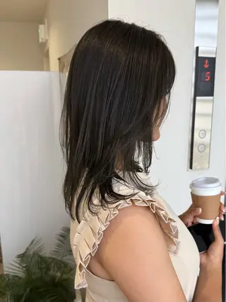 ミディアム カラー 🟡ひろの/ツヤ カラー/髪質改善🟡のヘアスタイル