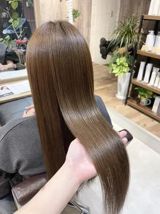 ロング カラー 髪質改善で 憧れの潤艶美髪にのヘアスタイル