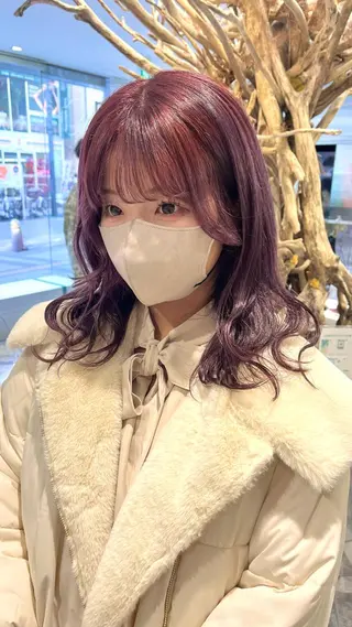 セミロング カラー マツエク・マツパ mai🤍縮毛酸性ス トレート/アイリストのヘアスタイル