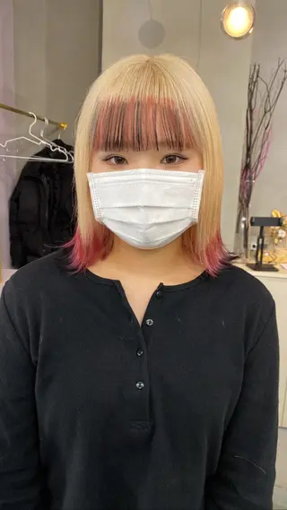 ミディアム カラー 前橋 姫奈のヘアスタイル