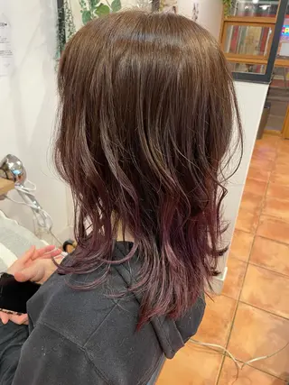 ミディアム カラー 美髪ストレート/ メンズヘア/中田海斗のヘアスタイル