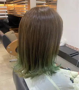 ミディアム カラー ヘアアレンジ 烏山 達也のヘアスタイル