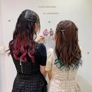 ロング ヘアアレンジ シールエクステ横浜 🐏☁️miminaのヘアスタイル
