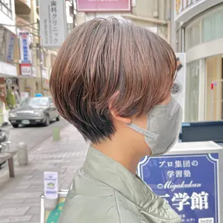 ショート カラー ショート/ボブ/ 透明感カラー/ほのかのヘアスタイル