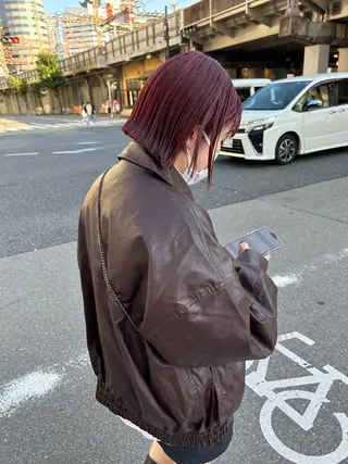 ミディアム カラー パーマ ヘアアレンジ メンズ キッズ ネイル マツエク・マツパ アイブロウ 薄暮 マツイ レンのヘアスタイル