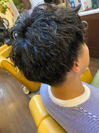 パーマ メンズ 【コテパーマ】イトウ シンゴのヘアスタイル