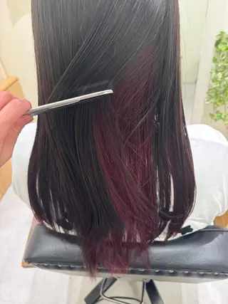 ロング カラー ゆ う あのヘアスタイル