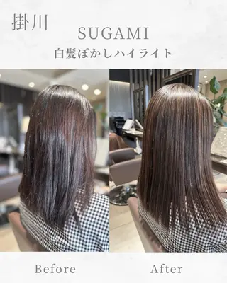 ロング カラー SUGAMI ✴︎ Hikariのヘアスタイル