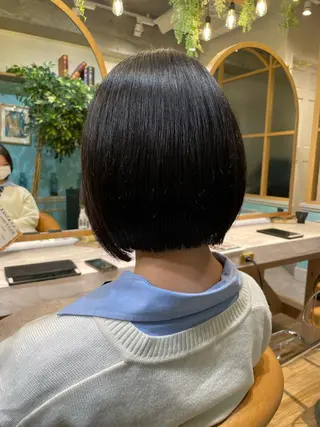 ショート 縮毛矯正 髪質改善 韓国風レイヤー 吉田のヘアスタイル