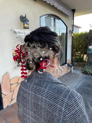 ヘアアレンジ hair make echo滿木あい花のヘアスタイル