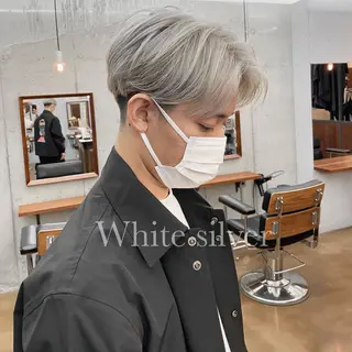 ショート カラー メンズ ハイトーン/デザイン hirokiのヘアスタイル