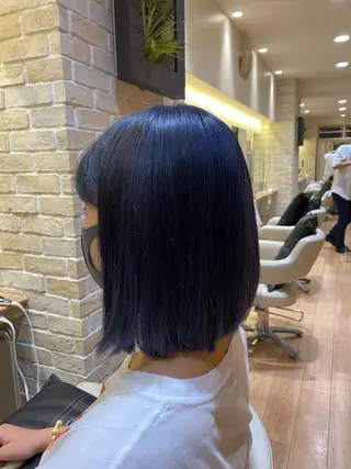 ミディアム ハイトーンエフェクト ブリーチいち丸のヘアスタイル