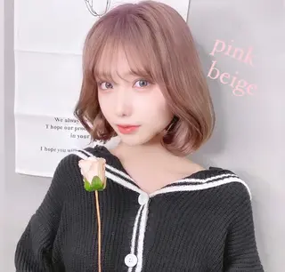ショート カラー ヘアアレンジ 透明感カラー×小 顔レイヤー♡ヒデさんのヘアスタイル