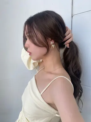 セミロング ヘアアレンジ fumika🎀 ベージュのヘアスタイル
