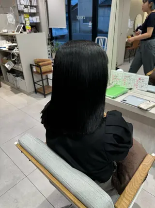 セミロング カラー CRECE💫永尾 胡桃のヘアスタイル