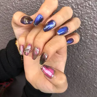 ロング カラー ヘアアレンジ キッズ ネイル マツエク・マツパ 福田 加奈のネイルデザイン