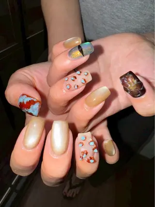 ネイル かわいいおつめ 林のネイルデザイン