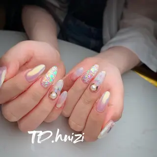 セミロング めぐみのネイルサロン スタッフ練習のネイルデザイン