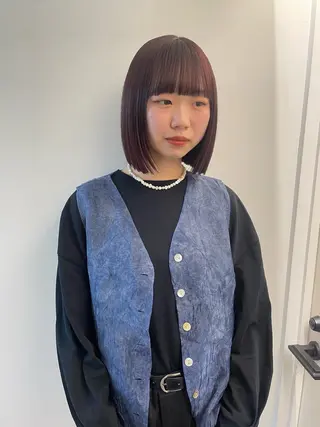 ショート 🎀ボブ＋ハイトーン シュカ👶🏻のヘアスタイル