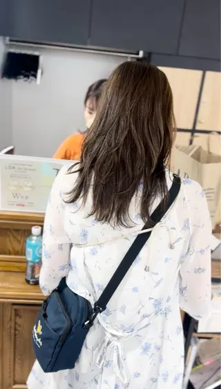 セミロング カラー パーマ ヘアアレンジ メンズ キッズ 骨格レイヤーカット 🌿美髪縮毛矯正のヘアスタイル