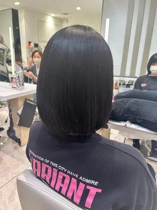 ミディアム カラー はるか/透明感暗髪 /ヘアアレンジ🤍のヘアスタイル