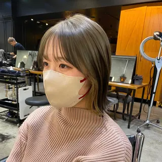 ミディアム カラー 透明感カラー🌿 グレージュ🐺陽介のヘアスタイル