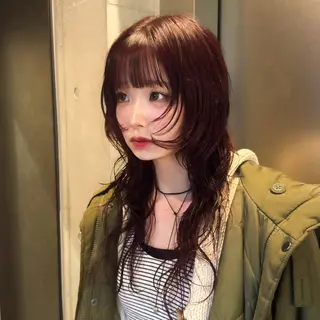 ロング カラー 柔め透明感血色カラー 暖色/レイヤー/ゆいのヘアスタイル