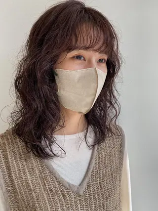 ミディアム カラー 砂原 ひよりのヘアスタイル