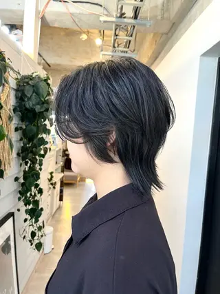 ショート カラー ブリーチ有無Wカラー メンズパーマ大成のヘアスタイル