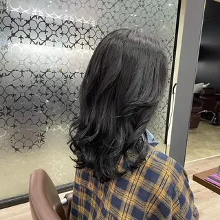 ロング カラー たなか りなのヘアスタイル