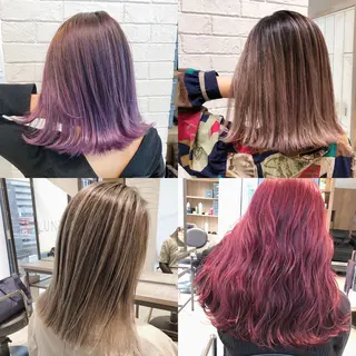 セミロング カラー ノンダメージ髪質改善 カラー💎/KURAのヘアスタイル