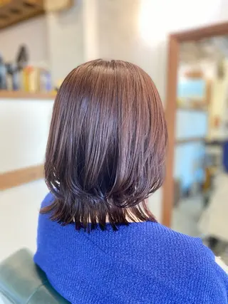 ミディアム カラー 木宮 美緒のヘアスタイル
