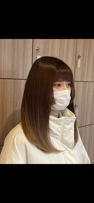 ミディアム カラー 旭岡龍明/ハイトーン /ケアブリーチのヘアスタイル