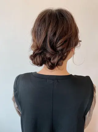 セミロング ヘアアレンジ h a k u 大倉 卓人のヘアスタイル